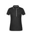 Polo Motif/style À Rayures Femme Noir Argenté Uni James And Nicholson-1
