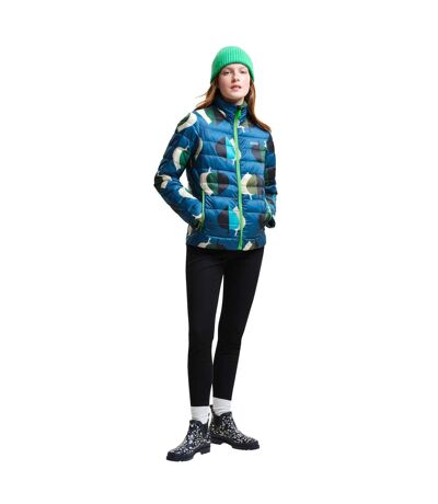 Doudoune Matelassée Orla Kiely Femme Bleu Sarcelle Feuilles D´orme Regatta