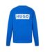Mens Niero Box Logo Crew Neck Sweatshirt Blue Hugo-1