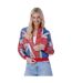 Blouson aviateur femme rouge/bleu/argent Smiffys-1