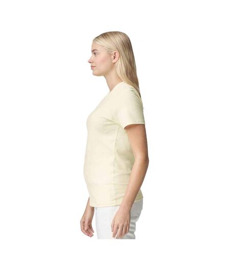 Womens/ladies cotton heavy t-shirt off white Gildan
