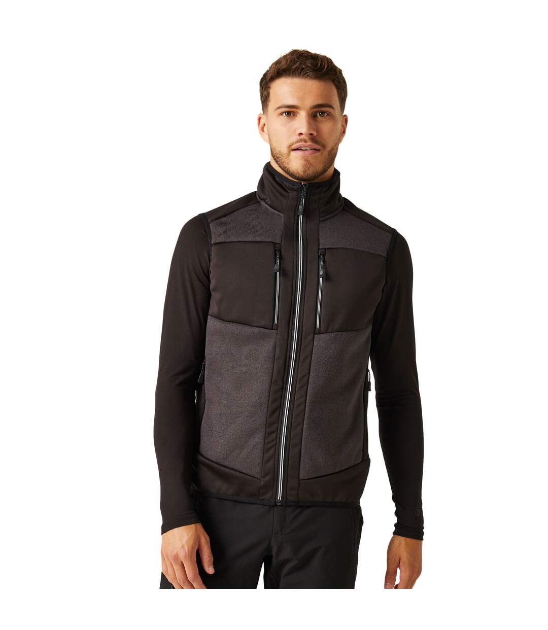 Mens Stretch Body Warmer Ash Black Regatta Professional-3