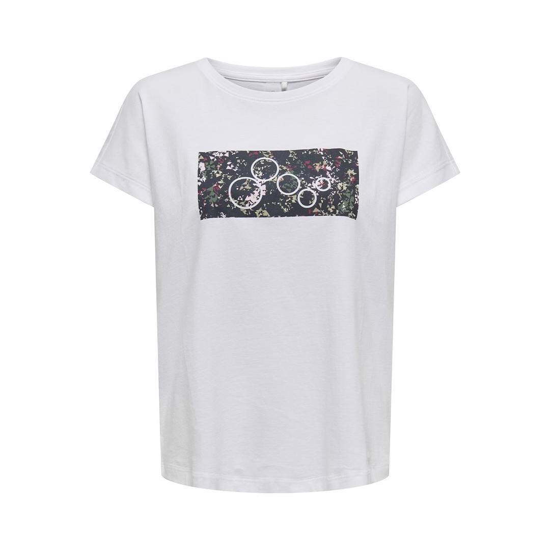 T-shirt Blanc Femme Only  Aub - L-1