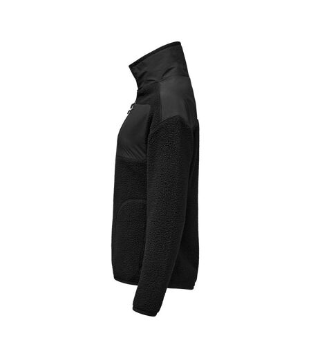 Womens/ladies Cascade Sherpa Fleece Jacket Black Cutter & Buck