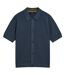 Mens Crochet Short-sleeved Shirt Mid Navy Ted Baker-2