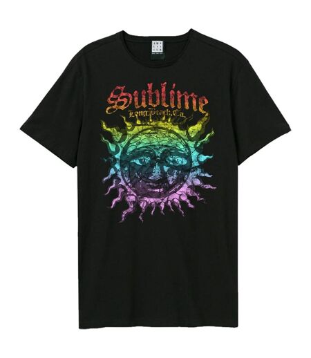 T-shirt Style Sublime Ombre Sun Adulte Noir Amplified