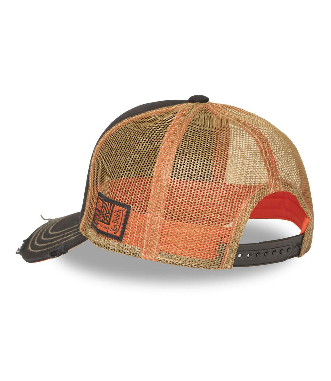 Casquette trucker avec filet effet usé avec print Crew Devil Engine Vondutch-5