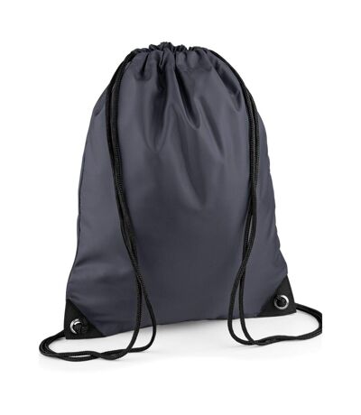 Sac à cordon premium taille unique gris foncé Bagbase