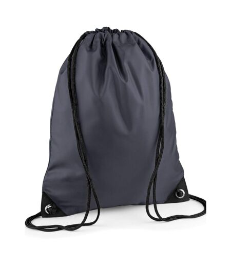 Sac à cordon premium taille unique gris foncé Bagbase