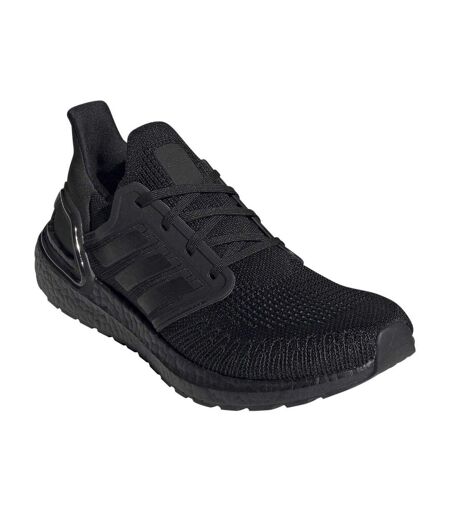 Mens Ultraboost Stripes Lace Up Trainers Black Solar Red Adidas