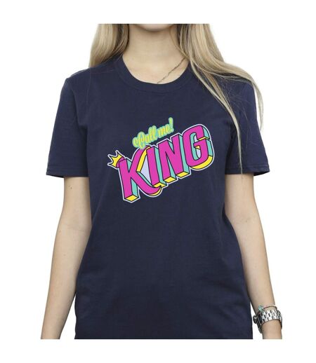 Disney Womens/Ladies The Lion King Classic King Cotton Boyfriend T-Shirt (Bleu marine) - UTBI29518