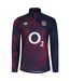 Mens 23/24 england rugby warm up midlayer navy blazer/tibetan red Umbro-1