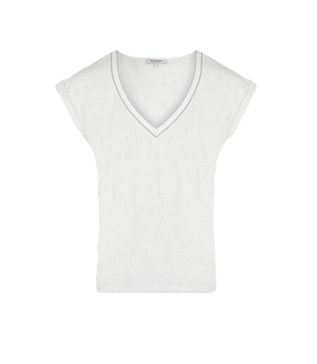 T-Shirt blanc femme morgan fantaisie
