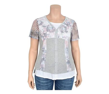 Tee-shirt MAYFLOWER BAG15087A à superposition : l'élégance fantaisie en pur coton
