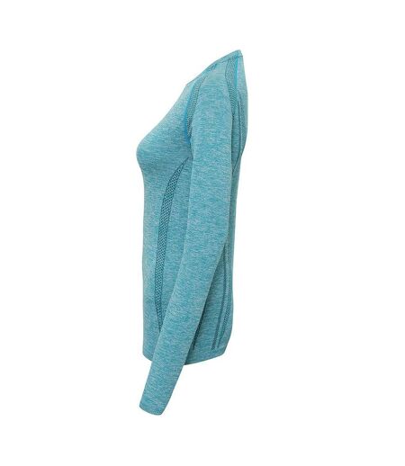 TriDri Womens/Ladies Seamless 3D Fit Multi Sport Performance Long Sleeve Top (Turquoise)