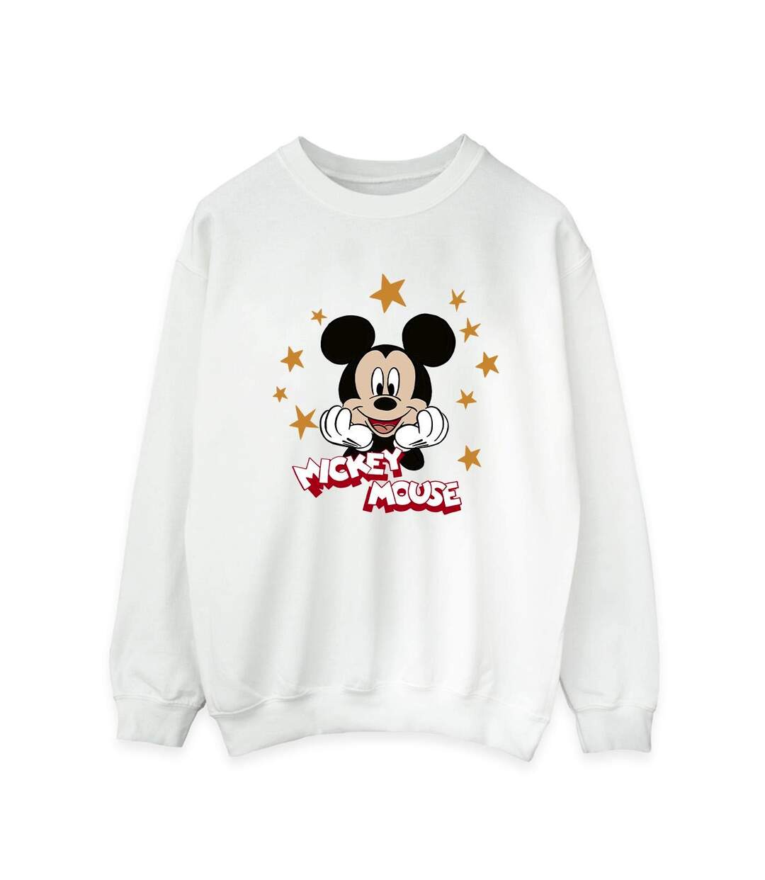 Disney Sweatshirt étoiles Mickey Mouse Femme/Ladies (Blanc) - UTBI28907-1