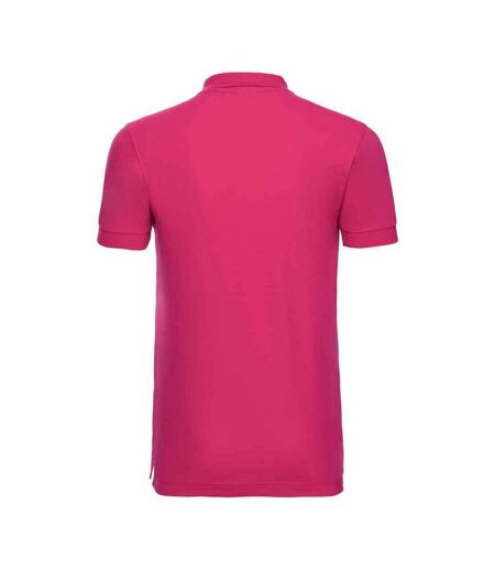 Mens stretch polo shirt fuchsia Russell