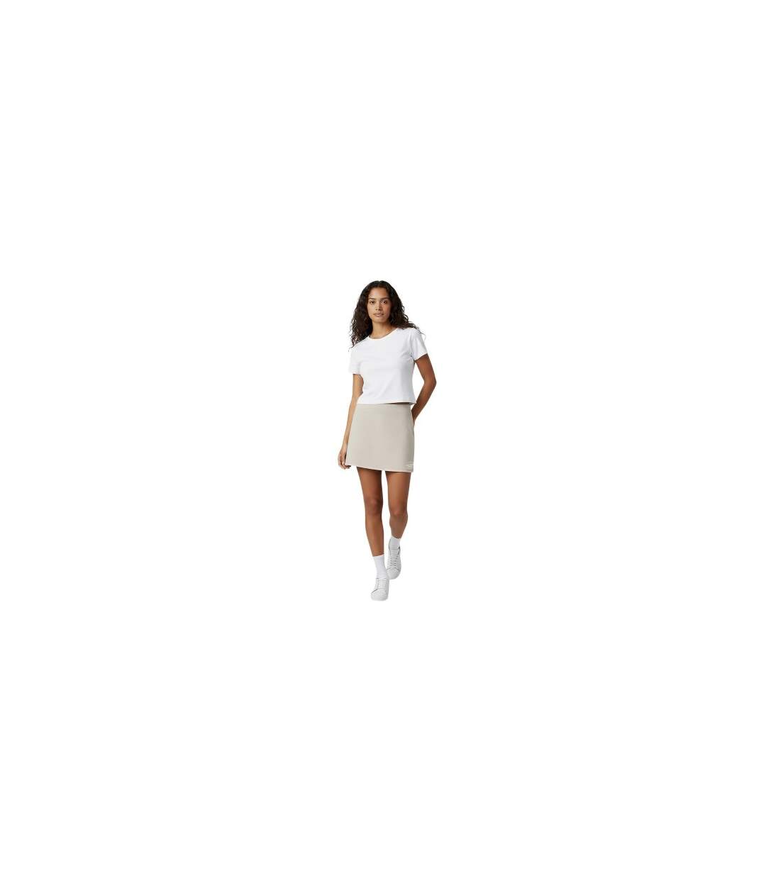 Womens/ladies Stretch Mini Relaxed Fit Skort Taupe Jack Wills-1