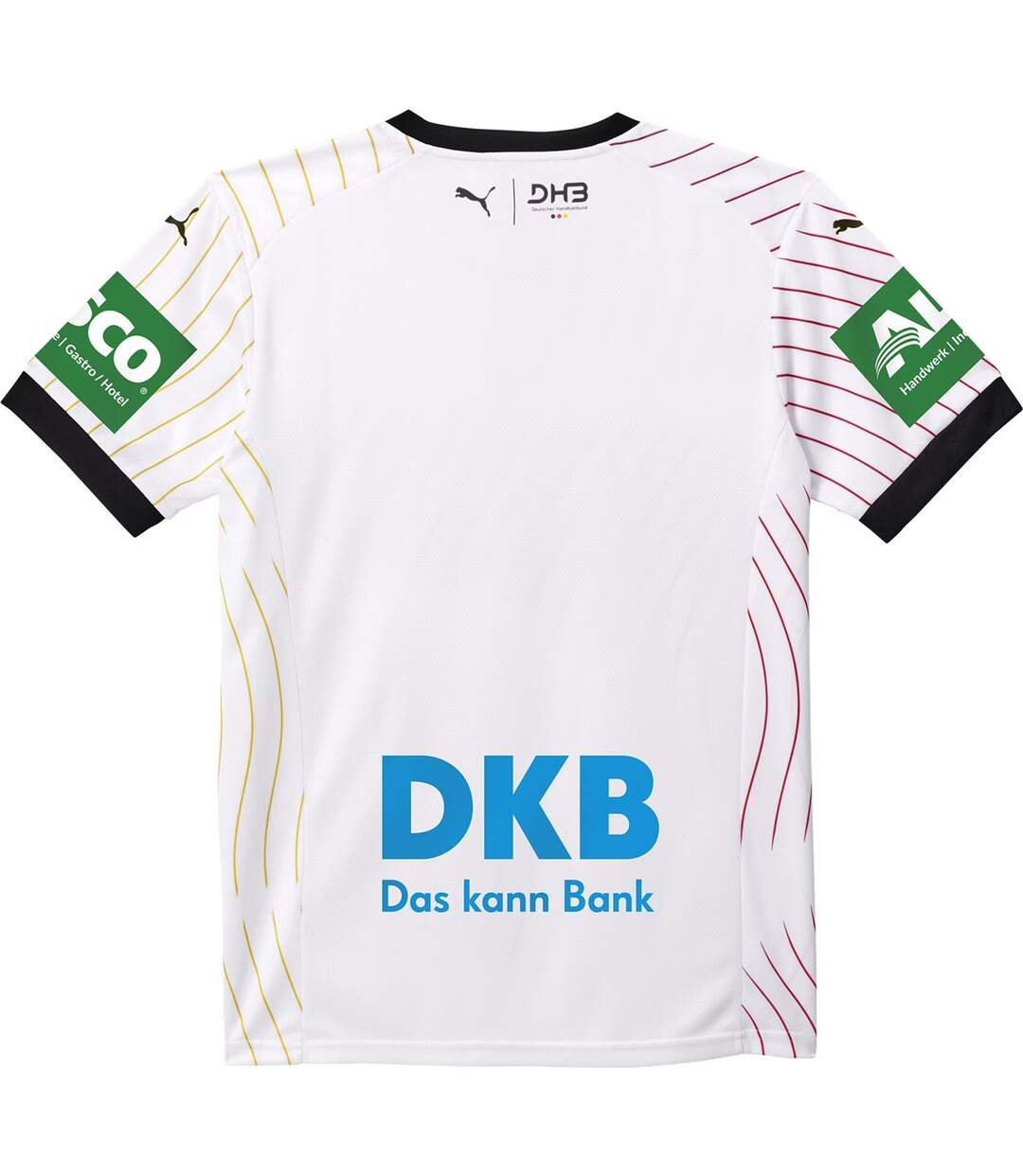 Mens Dhb Home Performance Jersey White Black Puma-2