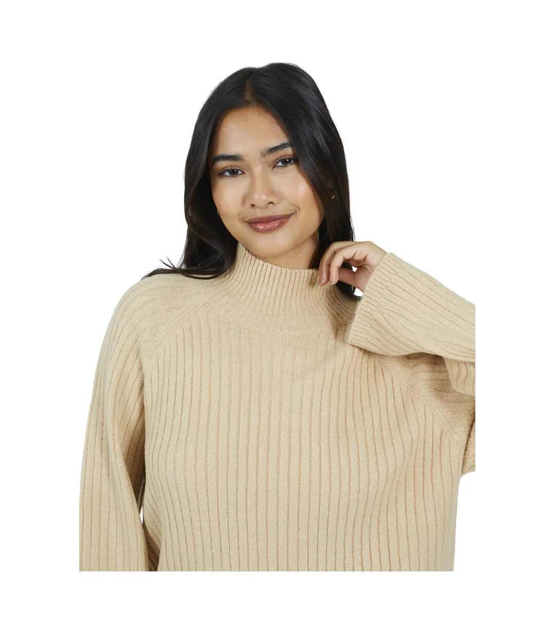 Pull Femme Marron Clair Brave Soul-3