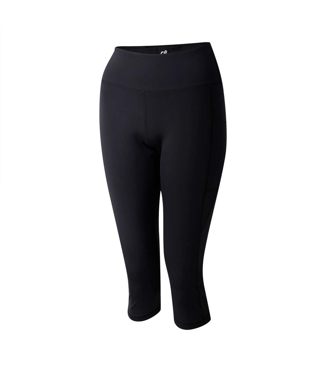Womens/ladies Influential Ii Plain 3/4 Leggings Black Dare 2B-4