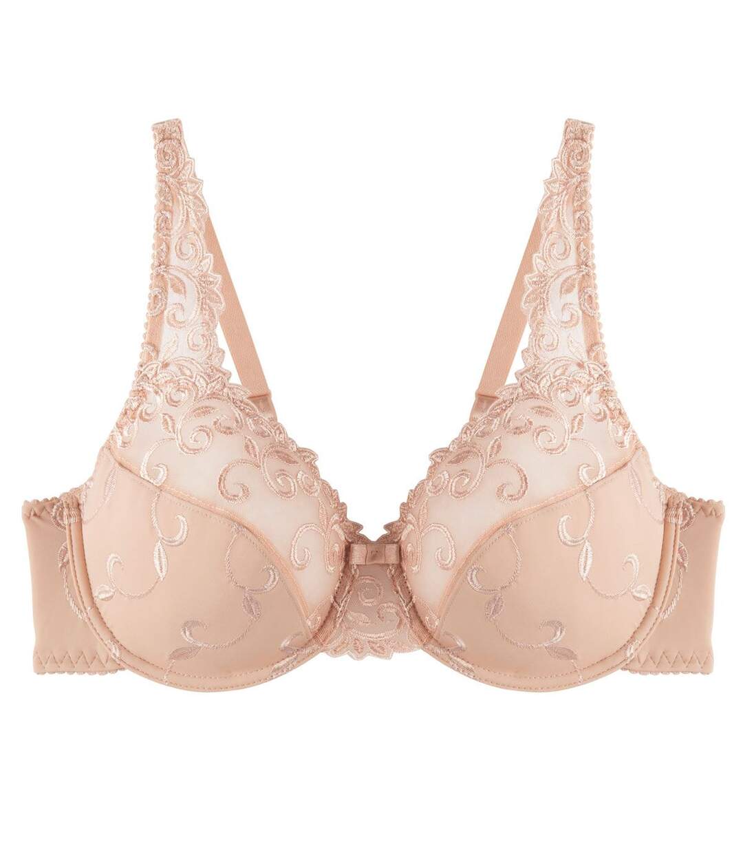 Soutien-gorge à armatures bonnet C, D et E peau Duchesse