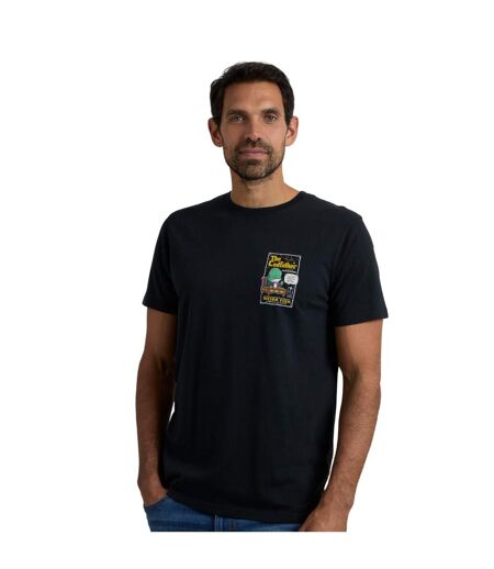 Mens codfather back print t-shirt black Weird Fish