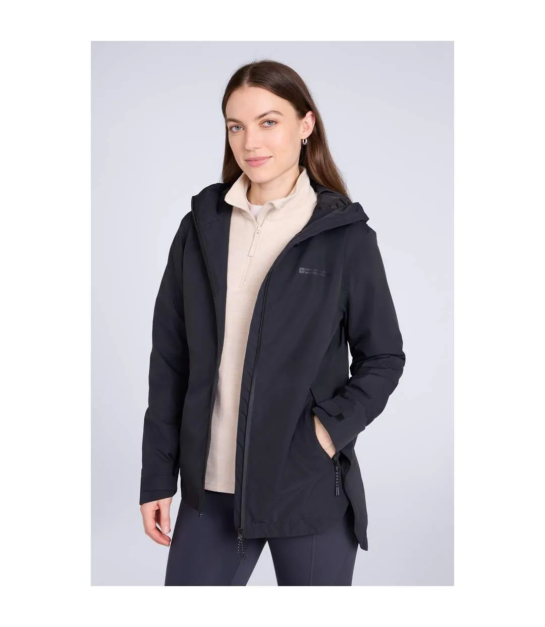 Womens/ladies Canyon Waterproof Jacket Black Mountain Warehouse-1