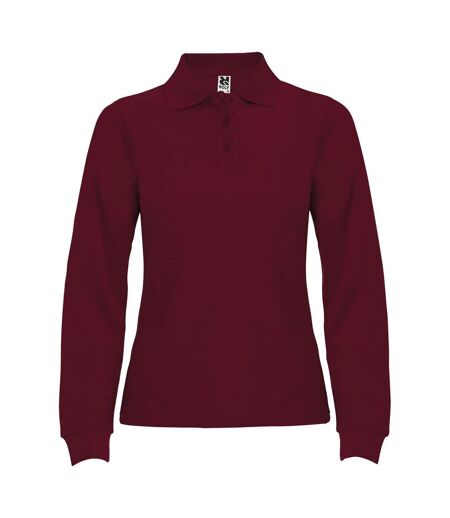 Roly Womens/Ladies Estrella Long-Sleeved Polo Shirt (Garnet)