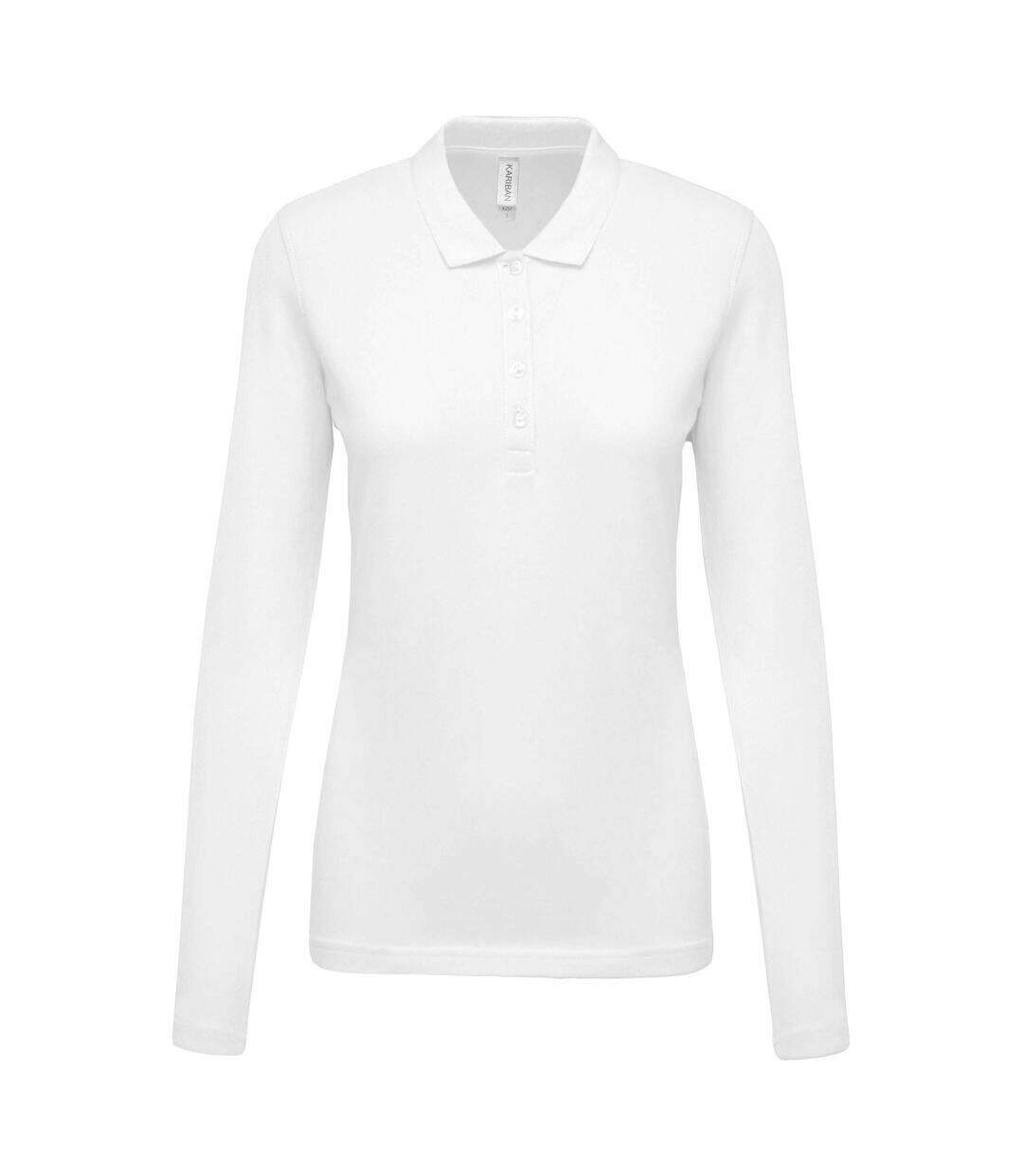 Polo  piqué manches longues femme Kariban 100% coton