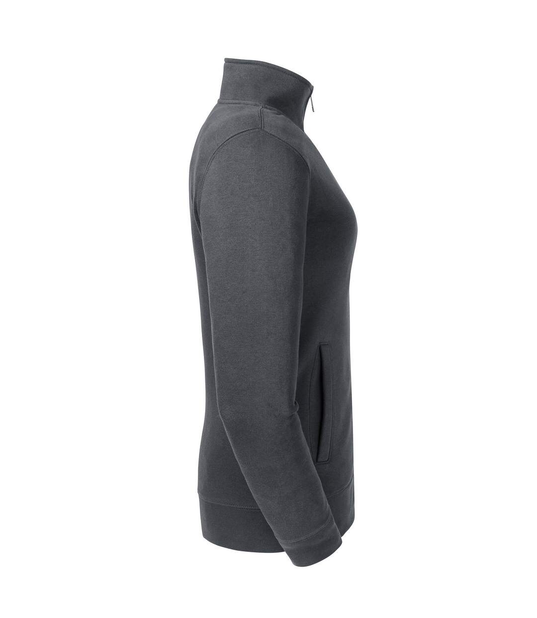 Veste De Survêtement Authentic Femme Gris Foncé Uni Russell-3