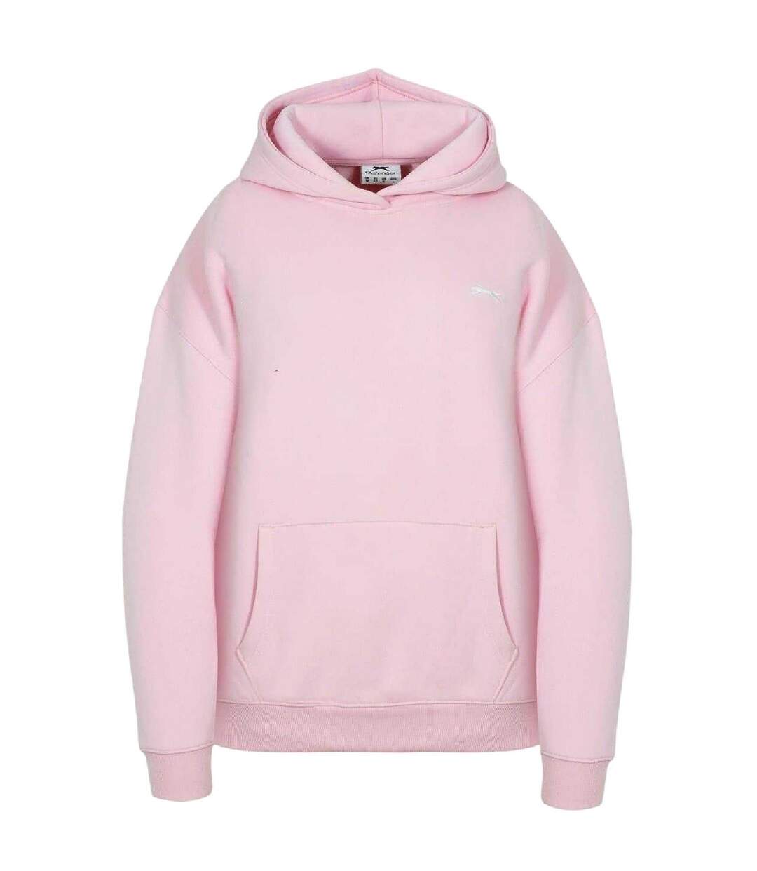 Sweat À Capuche Motif/style Logo Femme Rose Clair Slazenger-1