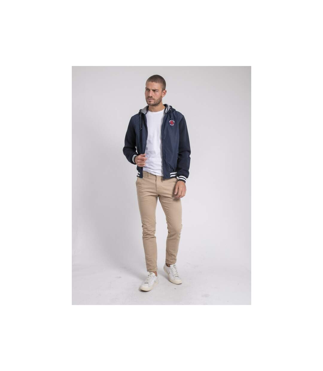 Blouson bimatière capuche ZOUX-4