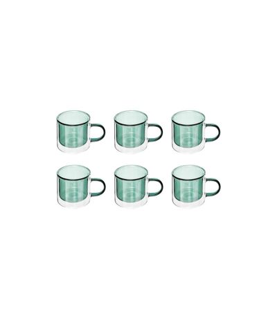 Lot de 6 Mugs en Verre Lexi 25cl Émeraude