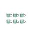 Lot de 6 Mugs en Verre Lexi 25cl Émeraude-1