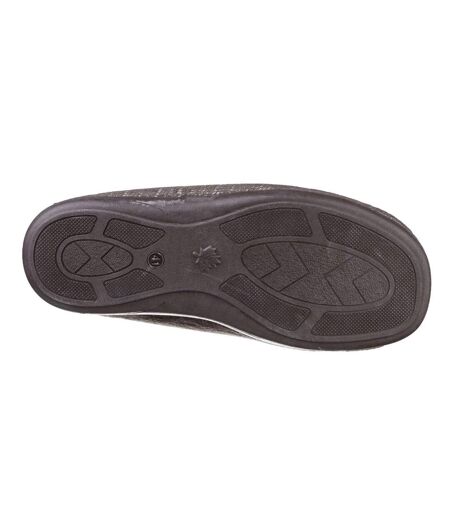 Mens Stanley Moc Toe Full Slipper Brown Cotswold