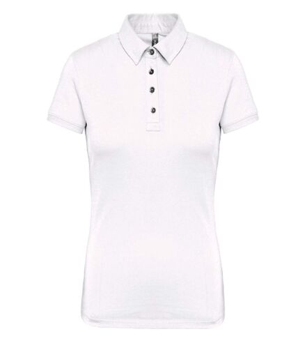 Polo jersey manches courtes - Femme - K263 - blanc