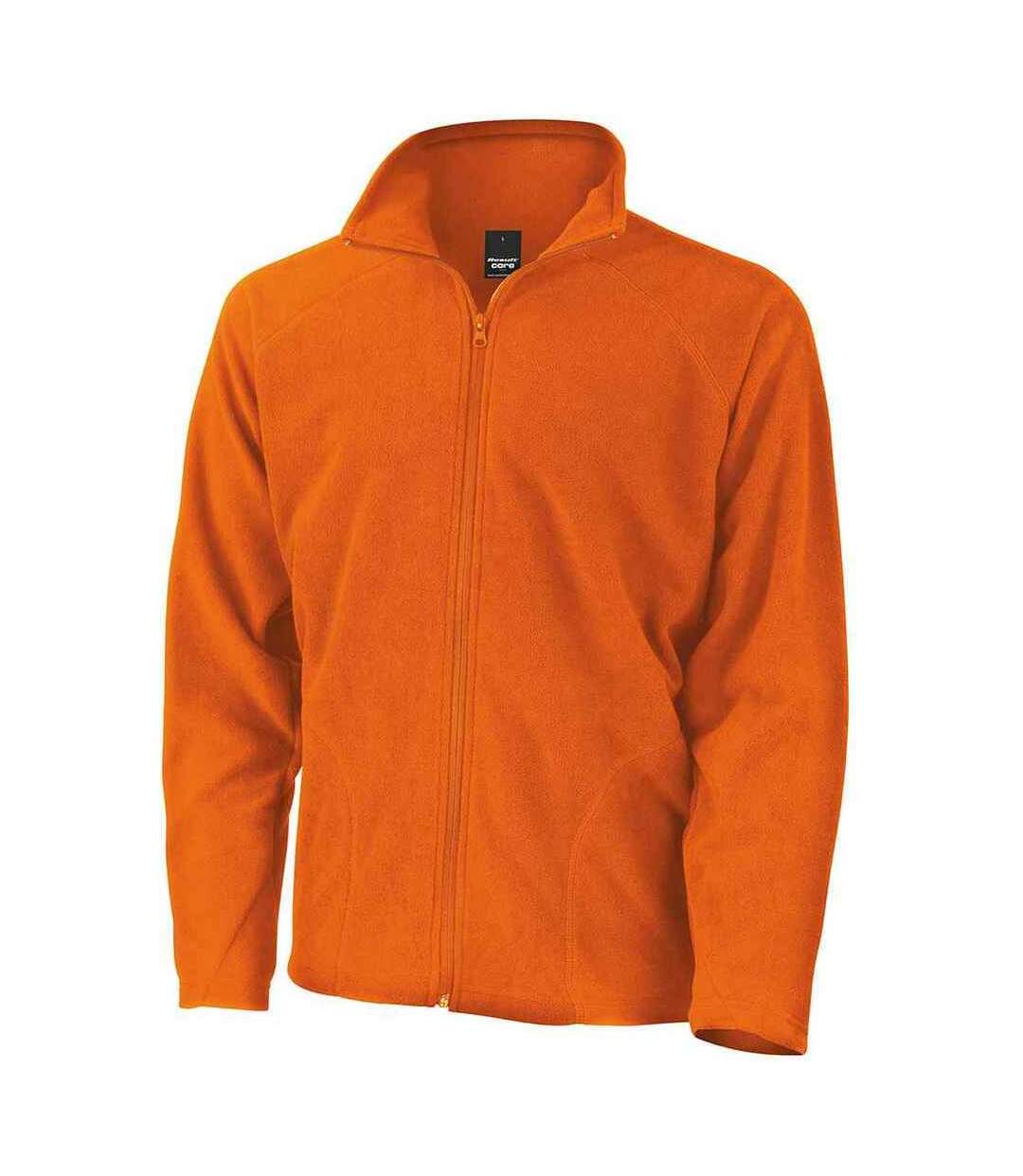 Mens microfleece jacket orange Result Core-1