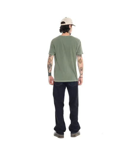 T-shirt homme regular col rond maille piquée et print devant Flesh Vondutch