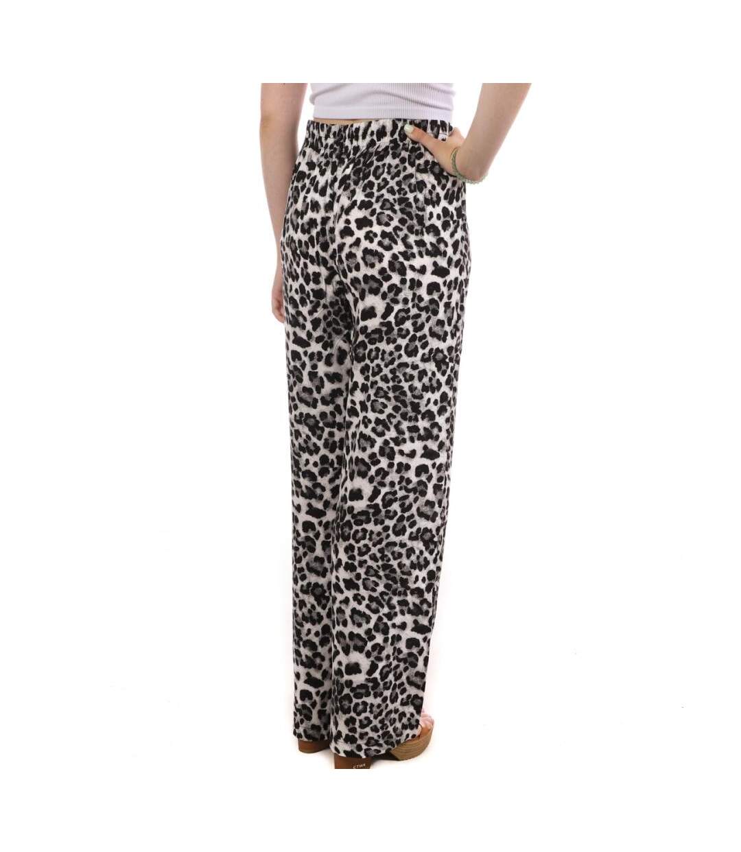 Pantalon Léopard Noir/Blanc Femme Vero Moda Easy - M-2