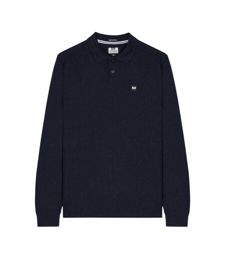 Mens Dice Long-sleeved Polo Shirt Navy Weekend Offender