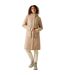 Womens/ladies Yarli Longline Waterproof Jacket Warm Taupe Light Vanilla Regatta-1