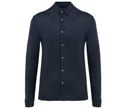 Chemise en lin - Homme - PATS518 - bleu marine