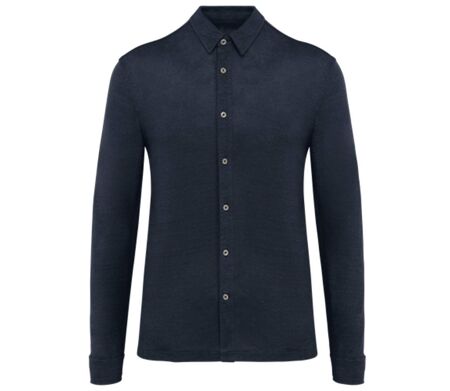 Chemise en lin - Homme - PATS518 - bleu marine
