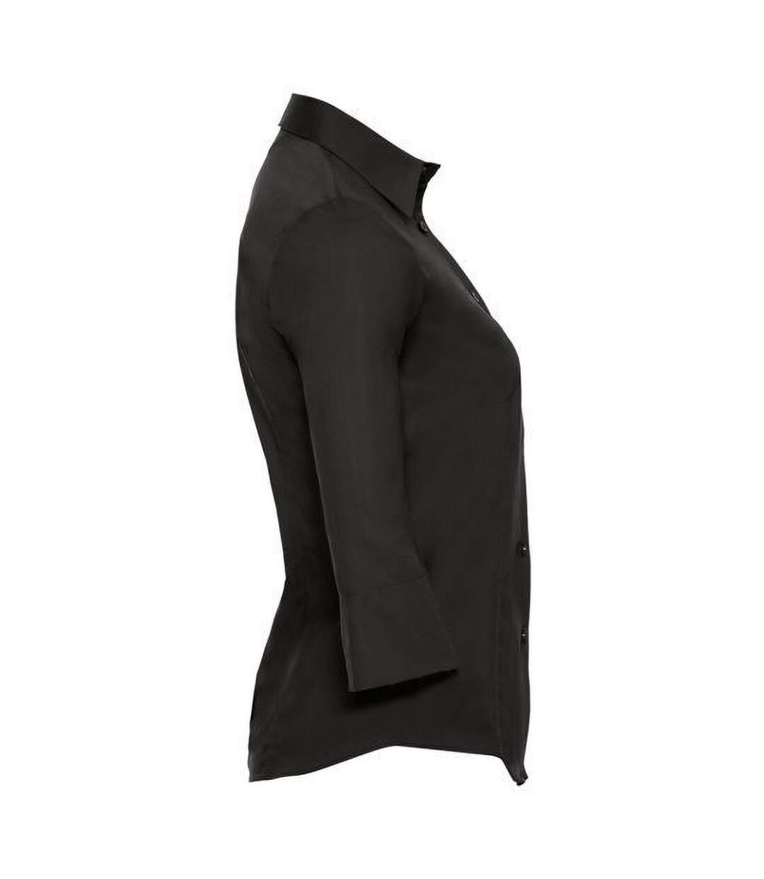 Russell Collection Ladies/Womens 3/4 Sleeve Easy Care Fitted Shirt (Black) - UTBC1030