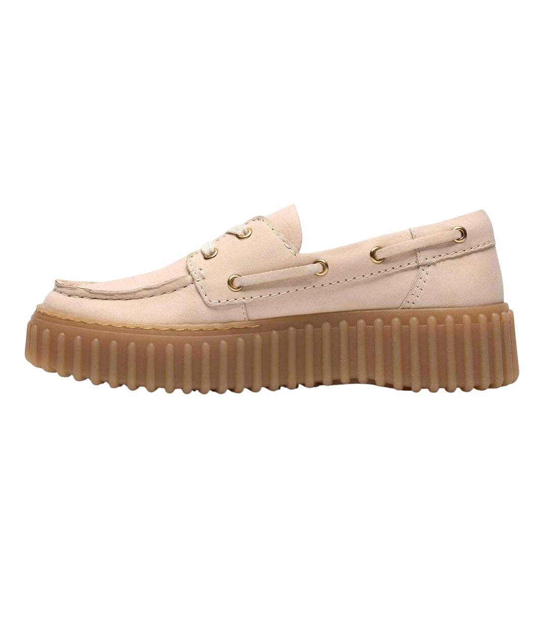 Chaussures Bateau Torhill Femme Crème Clarks-3