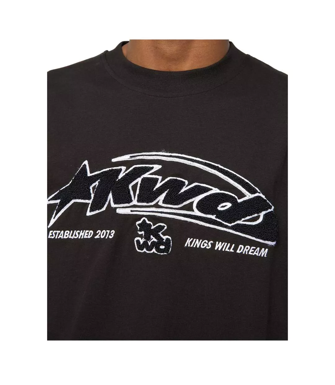 T-shirt Motif/style Tirets Homme Noir Kings Will Dream-4