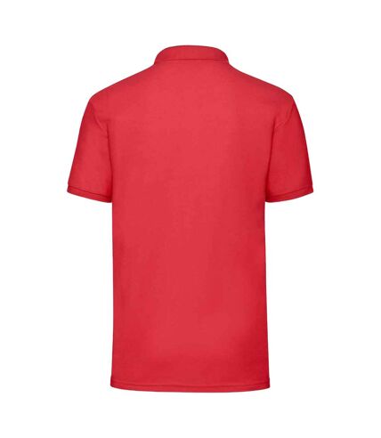 Mens 65/35 polo shirt red Fruit of the Loom