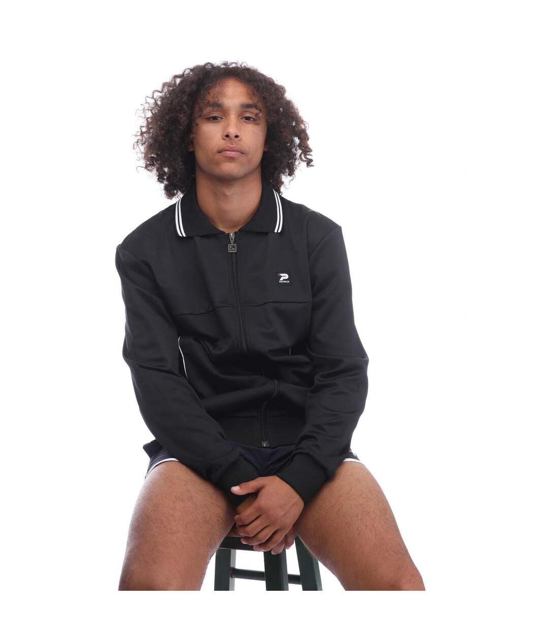 Mens reims track top black Patrick-4