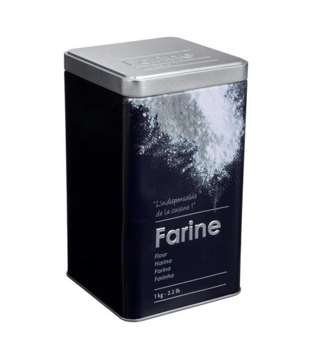 Boîte à Farine Relief II 18cm Noir